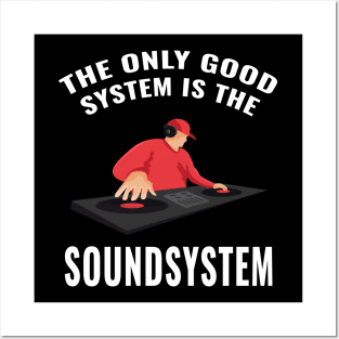 DJ Vinyl Mixing Soundsystem Posters and Art